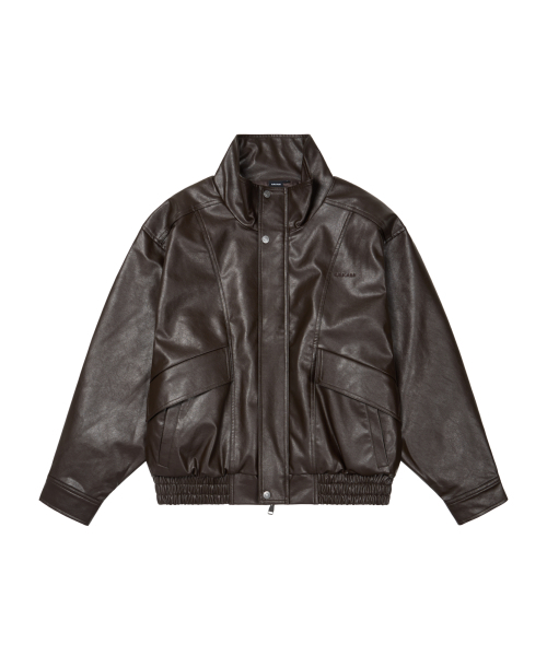 AAKAM(アーカム)の「Dad Leather Jacket (Brown)(ライダースジャケット・レディース・その他・1/2)」の2枚目の写真