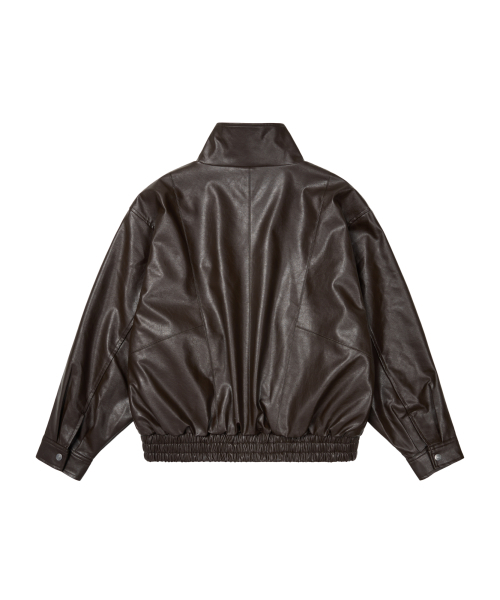 AAKAM(アーカム)の「Dad Leather Jacket (Brown)(ライダースジャケット・レディース・その他・1/2)」の3枚目の写真
