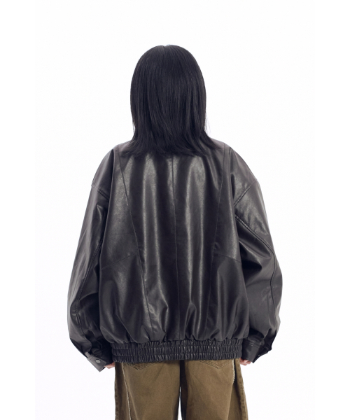 AAKAM(アーカム)の「Dad Leather Jacket (Brown)(ライダースジャケット・レディース・その他・1/2)」の6枚目の写真