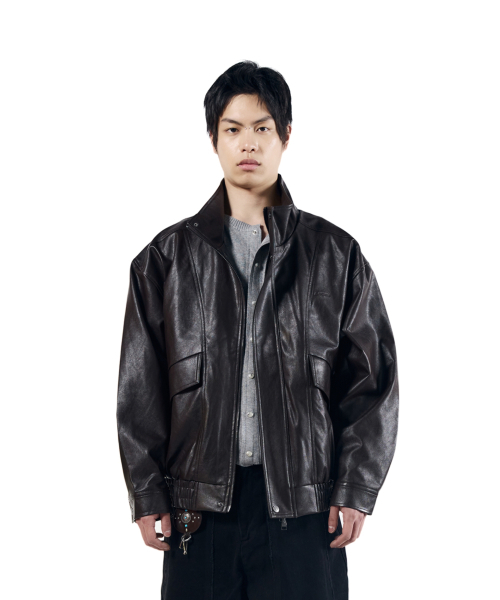 AAKAM(アーカム)の「Dad Leather Jacket (Brown)(ライダースジャケット・レディース・その他・1/2)」の9枚目の写真