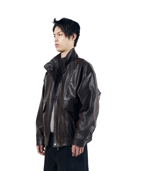 AAKAM(アーカム)の「Dad Leather Jacket (Brown)(ライダースジャケット・レディース・その他・1/2)」の10枚目の写真