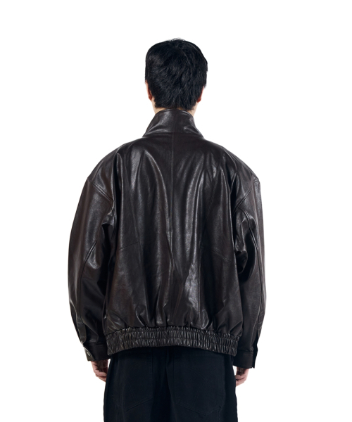 AAKAM(アーカム)の「Dad Leather Jacket (Brown)(ライダースジャケット・レディース・その他・1/2)」の11枚目の写真