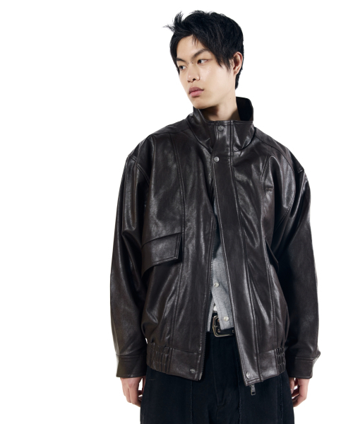 AAKAM(アーカム)の「Dad Leather Jacket (Brown)(ライダースジャケット・レディース・その他・1/2)」の13枚目の写真