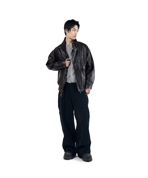 AAKAM(アーカム)の「Dad Leather Jacket (Brown)(ライダースジャケット・レディース・その他・1/2)」の16枚目の写真
