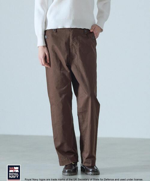 Lourmarin（ルールマラン）の「《別注》【ROYAL NAVY/ロイヤルネイビー】コットンストレートパンツ（その他パンツ・レディース・ブラウン系その他/ブルー系その他/ベージュ/ブラウン・2/4/3）」の2枚目の写真