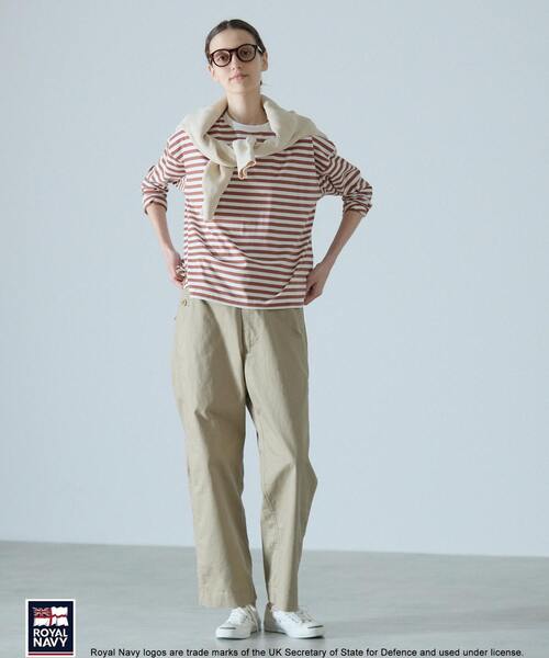 Lourmarin（ルールマラン）の「《別注》【ROYAL NAVY/ロイヤルネイビー】コットンストレートパンツ（その他パンツ・レディース・ブラウン系その他/ブルー系その他/ベージュ/ブラウン・2/4/3）」の5枚目の写真