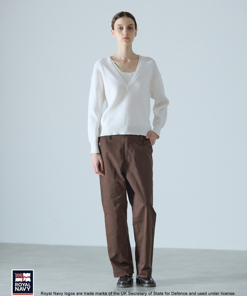 Lourmarin（ルールマラン）の「《別注》【ROYAL NAVY/ロイヤルネイビー】コットンストレートパンツ（その他パンツ・レディース・ブラウン系その他/ブルー系その他/ベージュ/ブラウン・2/4/3）」の8枚目の写真