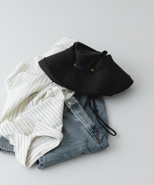 RODE SKO（ロデスコ）の「洗える畳める撥水日よけハット（ハット・レディース・ブラウン/ブラック・FREE）」の3枚目の写真