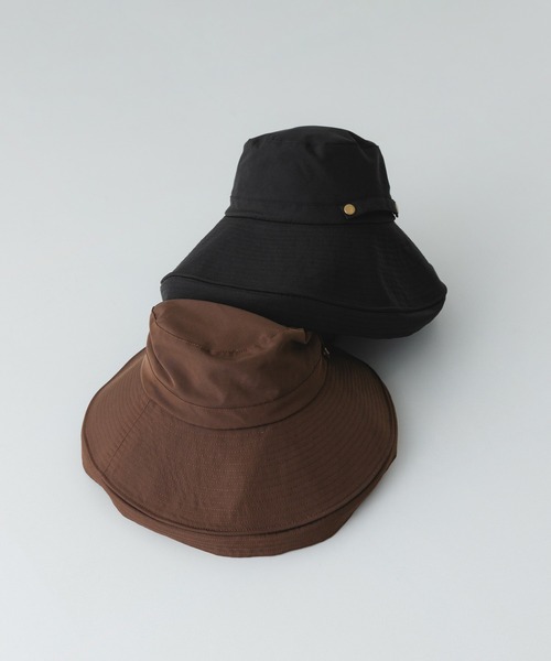 RODE SKO（ロデスコ）の「洗える畳める撥水日よけハット（ハット・レディース・ブラウン/ブラック・FREE）」の6枚目の写真
