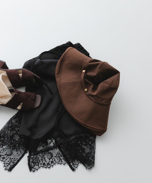 RODE SKO（ロデスコ）の「洗える畳める撥水日よけハット（ハット・レディース・ブラウン/ブラック・FREE）」の9枚目の写真