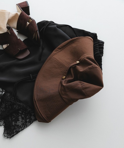 RODE SKO（ロデスコ）の「洗える畳める撥水日よけハット（ハット・レディース・ブラウン/ブラック・FREE）」の10枚目の写真