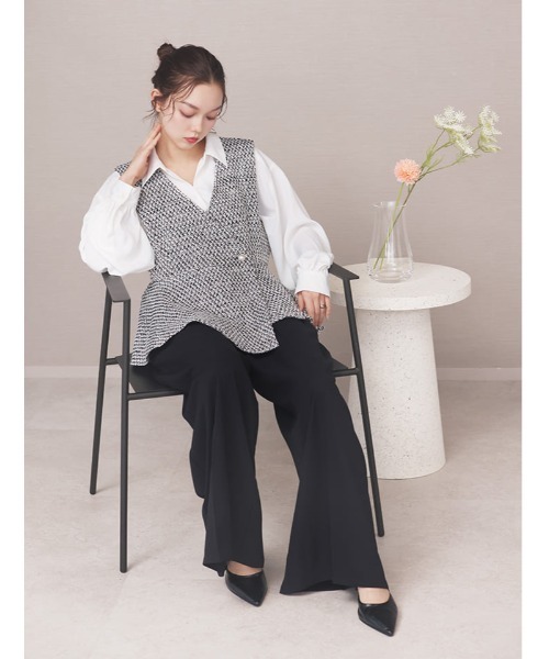 fifth(フィフス)の「パールボタンツイードジレベスト(ベスト・レディース・その他/ホワイト・M)」の17枚目の写真