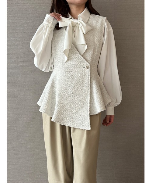 fifth(フィフス)の「パールボタンツイードジレベスト(ベスト・レディース・その他/ホワイト・M)」の11枚目の写真