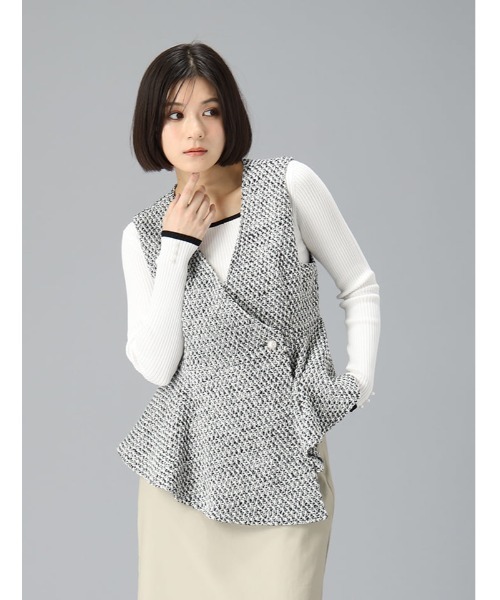 fifth(フィフス)の「パールボタンツイードジレベスト(ベスト・レディース・その他/ホワイト・M)」の22枚目の写真