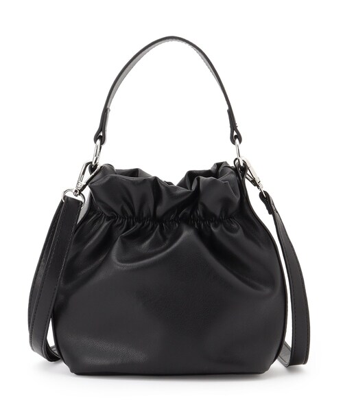 SHOO・LA・RUE（シューラルー）の「口元ギャザーミニショルダーバッグ（ショルダーバッグ・レディース・ブラック/シルバー・00）」の7枚目の写真