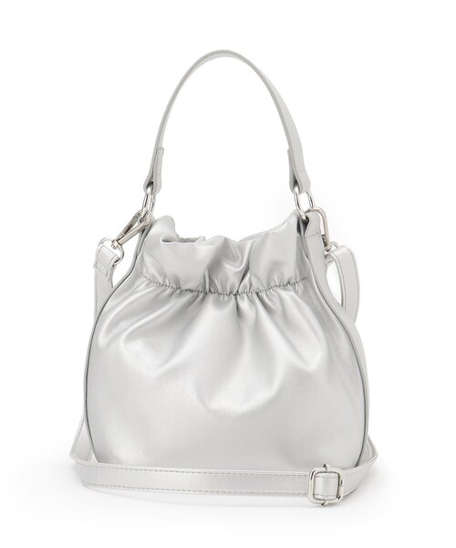 SHOO・LA・RUE（シューラルー）の「口元ギャザーミニショルダーバッグ（ショルダーバッグ・レディース・ブラック/シルバー・00）」の10枚目の写真