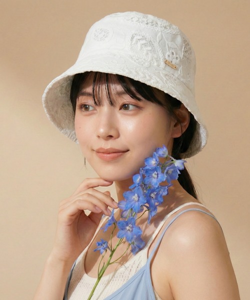 FUNALIVE（ファンアライブ）の「Floral Lace Hat レースハット（ハット・レディース・ブラック/アイボリー・FREE）」の2枚目の写真