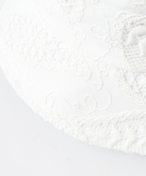 FUNALIVE（ファンアライブ）の「Floral Lace Hat レースハット（ハット・レディース・ブラック/アイボリー・FREE）」の7枚目の写真