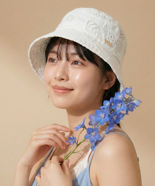 FUNALIVE（ファンアライブ）の「Floral Lace Hat レースハット（ハット・レディース・ブラック/アイボリー・FREE）」の11枚目の写真