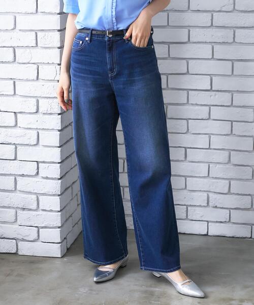 UNTITLED(アンタイトル)の「【追加/人気デニム】MAKE×DENIM WIDE(デニムパンツ・レディース・ブルー系その他/ブルー・42/50/48/04/03/02/01/00/46/44)」の2枚目の写真