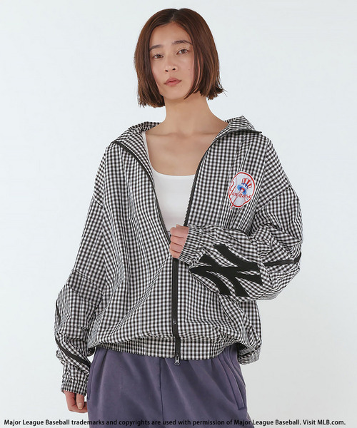 BACK TO THE FIELD(バック トゥー ザ フィールド)の「【MLB】Field Panel blouson(ブルゾン・メンズ・オフホワイト/ブルー系/チェック・FREE)」の3枚目の写真