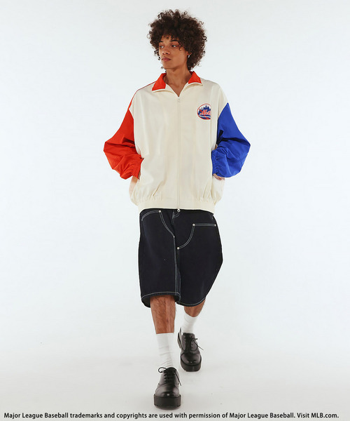 BACK TO THE FIELD(バック トゥー ザ フィールド)の「【MLB】Field Panel blouson(ブルゾン・メンズ・オフホワイト/ブルー系/チェック・FREE)」の5枚目の写真
