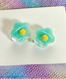 【urge select】フラワーモチーフ キャンディーカラー イヤリング
