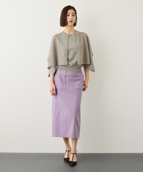 ROPE'（ロペ）の「LEVITA マルチWAYセパレートニットプルーオーバー(ケープ×タンクトップ)/接触冷感・イージーケア（Tシャツ/カットソー・レディース・ベージュ/ブラック・FREE）」の6枚目の写真