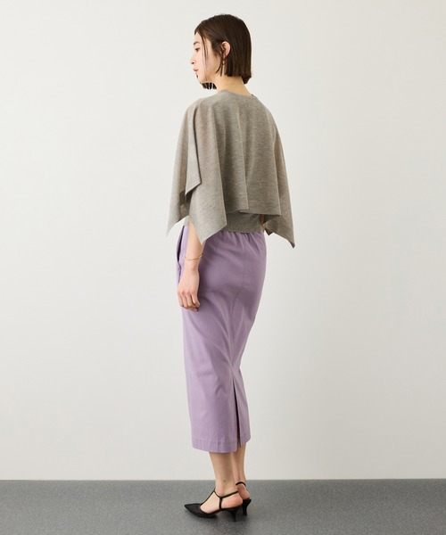 ROPE'（ロペ）の「LEVITA マルチWAYセパレートニットプルーオーバー(ケープ×タンクトップ)/接触冷感・イージーケア（Tシャツ/カットソー・レディース・ベージュ/ブラック・FREE）」の7枚目の写真
