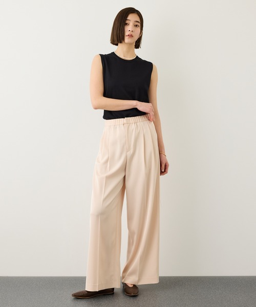 ROPE'（ロペ）の「LEVITA マルチWAYセパレートニットプルーオーバー(ケープ×タンクトップ)/接触冷感・イージーケア（Tシャツ/カットソー・レディース・ベージュ/ブラック・FREE）」の8枚目の写真