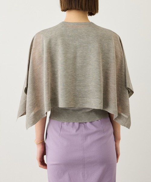 ROPE'（ロペ）の「LEVITA マルチWAYセパレートニットプルーオーバー(ケープ×タンクトップ)/接触冷感・イージーケア（Tシャツ/カットソー・レディース・ベージュ/ブラック・FREE）」の22枚目の写真