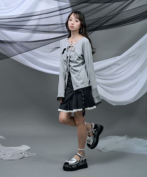 HARE（ハレ）の「【NANA×HARE】カットオフデザインミニスカート（スカート・レディース・ブラック/ネイビー・FREE）」の3枚目の写真