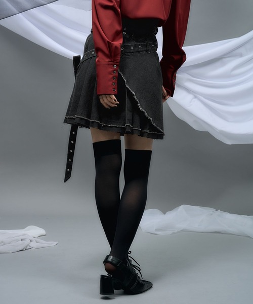 HARE（ハレ）の「【NANA×HARE】カットオフデザインミニスカート（スカート・レディース・ブラック/ネイビー・FREE）」の5枚目の写真