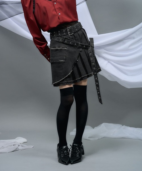 HARE（ハレ）の「【NANA×HARE】カットオフデザインミニスカート（スカート・レディース・ブラック/ネイビー・FREE）」の7枚目の写真