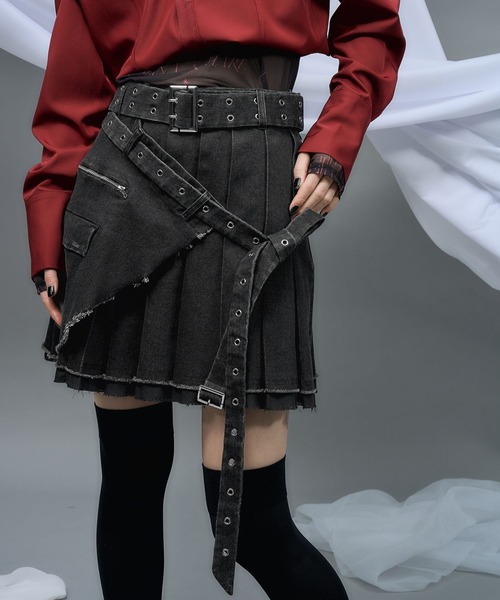 HARE（ハレ）の「【NANA×HARE】カットオフデザインミニスカート（スカート・レディース・ブラック/ネイビー・FREE）」の8枚目の写真