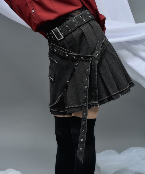 HARE（ハレ）の「【NANA×HARE】カットオフデザインミニスカート（スカート・レディース・ブラック/ネイビー・FREE）」の9枚目の写真