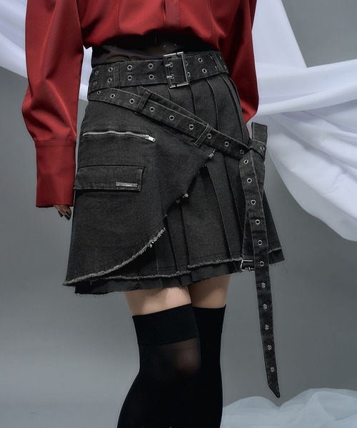 HARE（ハレ）の「【NANA×HARE】カットオフデザインミニスカート（スカート・レディース・ブラック/ネイビー・FREE）」の10枚目の写真