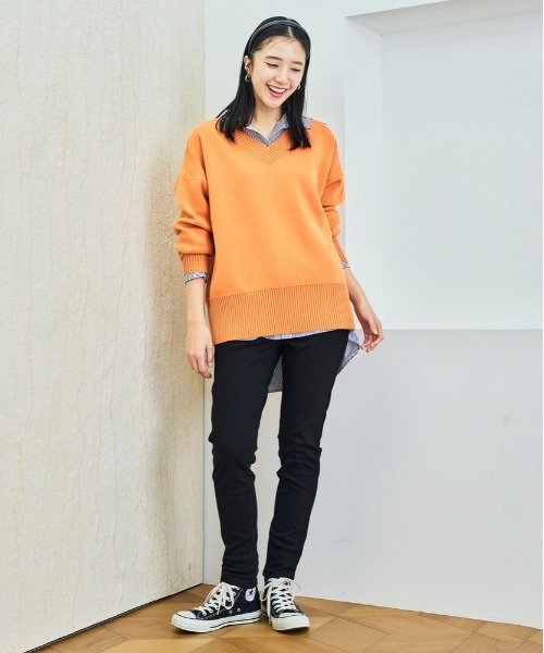 Right-on（ライトオン）の「【HONEYSUCKLE ROSE】nobee スキニーパンツ (美脚見え / ストレッチデニム / ハイウエスト / 大人カジュアル)（その他パンツ・レディース・ブラック・S/M/L/XL/XS）」の8枚目の写真