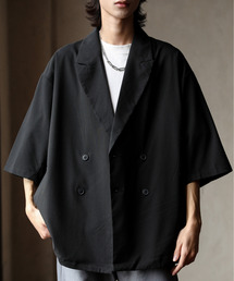 neos（ネオス）の「【neos】ルーズシルエット ハーフスリーブ ダブル テーラードジャケット メンズ 半袖 オーバーサイズ サマージャケット 無地 韓国モード（テーラードジャケット）」