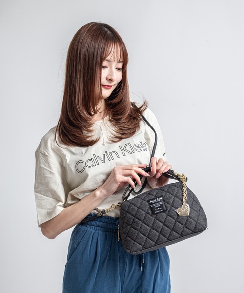 Jolie Joli(ジョリージョリ)の「【Jolie Joli/ジョリージョリ】デニムキルト ハンドバッグ キルティング ダブルストラップ(ハンドバッグ・レディース・ブラック×レッド/ネイビー/ブラック×ブラック・FREE)」の17枚目の写真