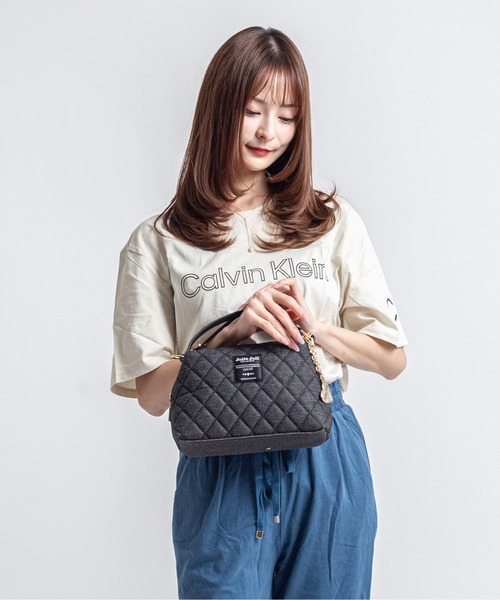 Jolie Joli(ジョリージョリ)の「【Jolie Joli/ジョリージョリ】デニムキルト ハンドバッグ キルティング ダブルストラップ(ハンドバッグ・レディース・ブラック×レッド/ネイビー/ブラック×ブラック・FREE)」の15枚目の写真