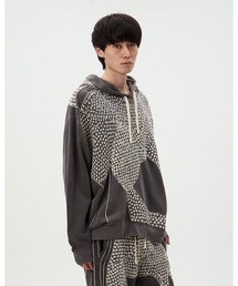 DISCOVERED | SASHIKO DAMAGE PULLOVER HOODIE(パーカー)