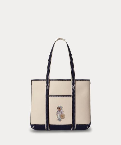 Polo ベア キャンバス スモール ショッパー トート（トートバッグ