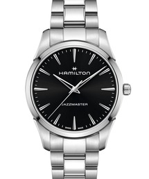 HAMILTON（ハミルトン）の「HAMILTON [ハミルトン] 腕時計 Jazzmaster （ジャズマスター）  クオーツ 40MM ブラック×シルバー（アナログ腕時計）」