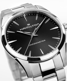 HAMILTON（ハミルトン）の「HAMILTON [ハミルトン] 腕時計 Jazzmaster （ジャズマスター）  クオーツ 40MM ブラック×シルバー（アナログ腕時計）」