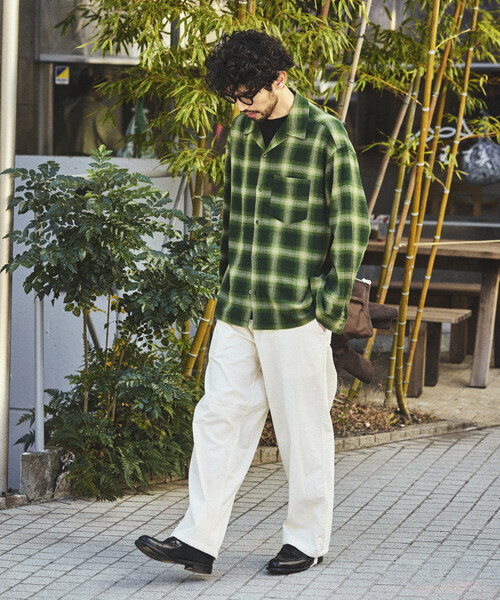 FREAK'S STORE(フリークスストア)の「先染めオンブレチェック シアーシャツ/リラックスフィット(シャツ/ブラウス・メンズ・ブラウン/ブラック/オリーブ・MEDIUM/LARGE)」の4枚目の写真