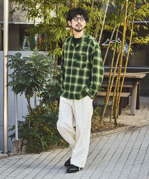 FREAK'S STORE(フリークスストア)の「先染めオンブレチェック シアーシャツ/リラックスフィット(シャツ/ブラウス・メンズ・ブラウン/ブラック/オリーブ・MEDIUM/LARGE)」の18枚目の写真