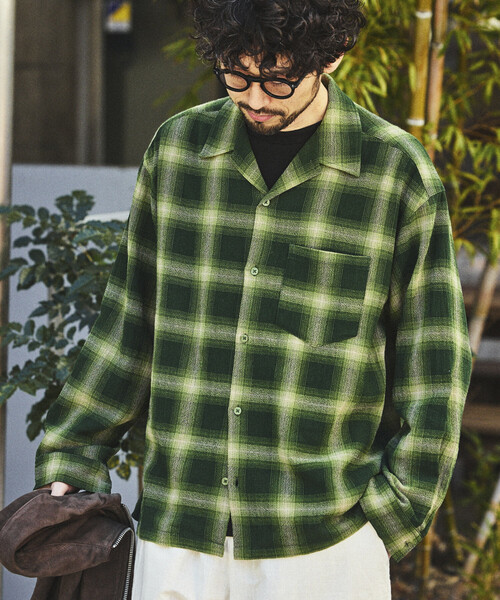 FREAK'S STORE(フリークスストア)の「先染めオンブレチェック シアーシャツ/リラックスフィット(シャツ/ブラウス・メンズ・ブラウン/ブラック/オリーブ・MEDIUM/LARGE)」の20枚目の写真