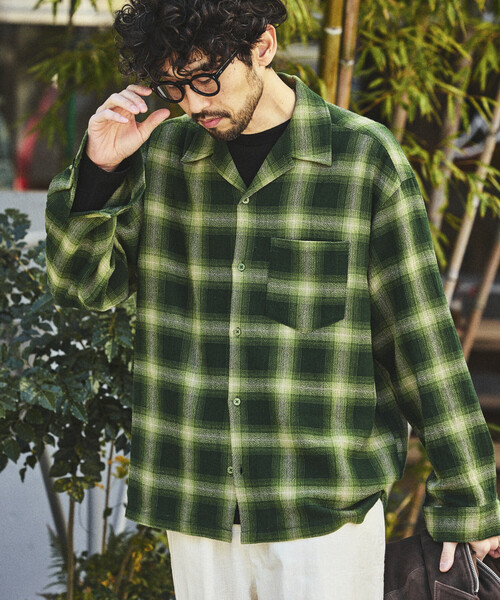 FREAK'S STORE(フリークスストア)の「先染めオンブレチェック シアーシャツ/リラックスフィット(シャツ/ブラウス・メンズ・ブラウン/ブラック/オリーブ・MEDIUM/LARGE)」の21枚目の写真