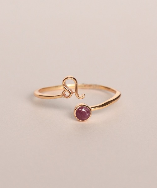 a cote（アコテ）の「silver925 星座モチーフ ハグリング（リング・レディース・バーガンディー/グリーン/ホワイト/レッド/ピンク/パープル/イエロー/ラベンダー/ライトブルー/オリーブ/クリア/ブルー・#9/#11/#13/#15）」の11枚目の写真